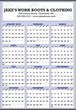 Large Year-In-View Planner Calendar 27x39 Blue & Black thumbnail