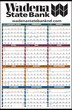 Custom Year-At-A-Glance Wall Calendar Full Color Imprint, 25x38, Tinned thumbnail