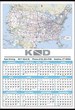 Year In View Calendar with U.S. Map 17x25 thumbnail