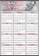 Large Year-In-View Wall Calendar, 27x39, 2 PMS Colors print, UV Lamination Option thumbnail