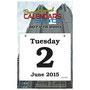 Large Daily Date Calendar size 7x11 with 6x5-1/2 refillable date pad  thumbnail